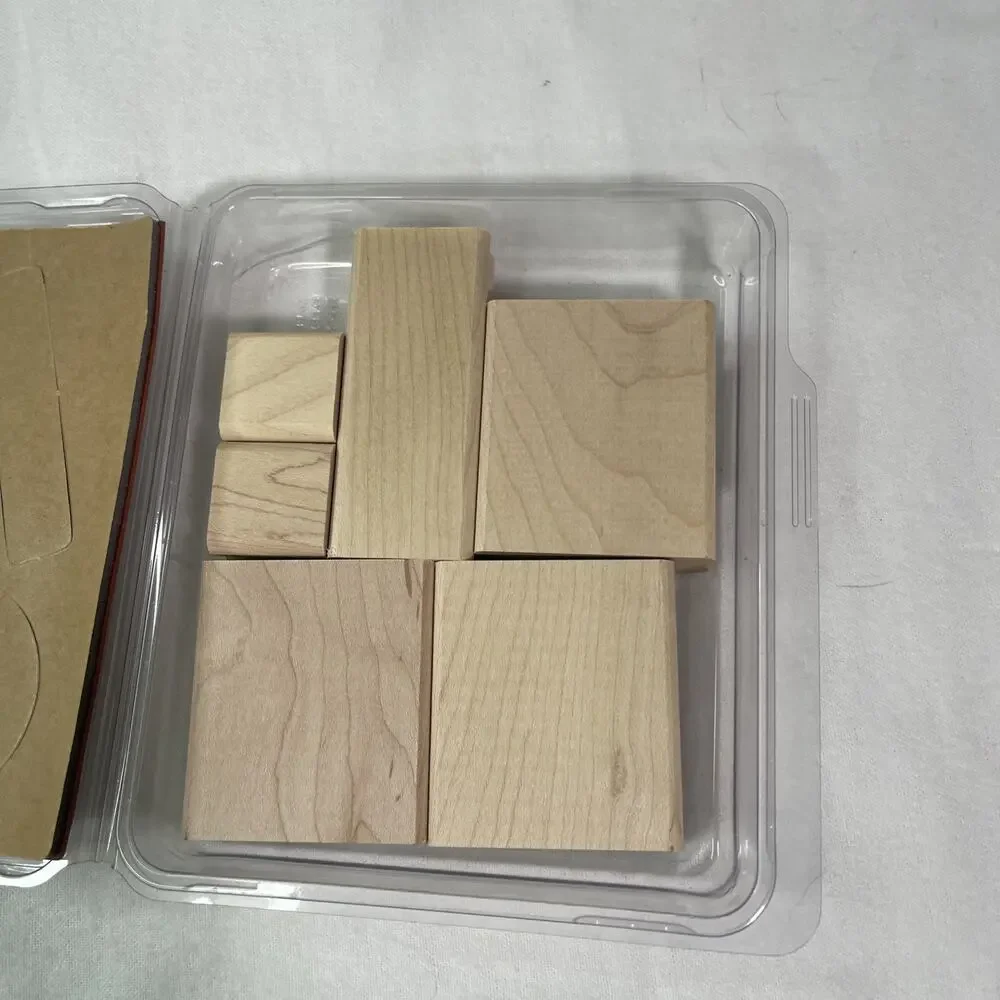 Stampin Up Holiday Collection Wood Rubber Stamp Set of 6 Unmounted Holiday NEW